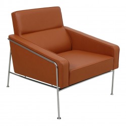 K b Arne Jacobsen Dr ben 3110 nylakeret og nypolstret walnut